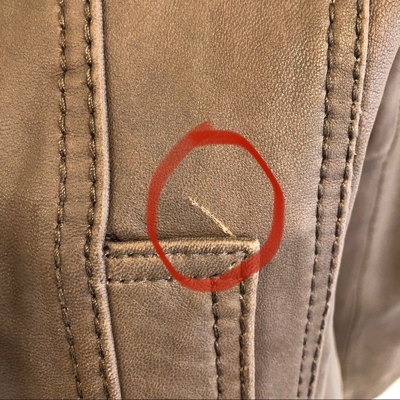 Michael Kors Genuine Leather Brown Moto Jacket xs - Picture 6 of 14